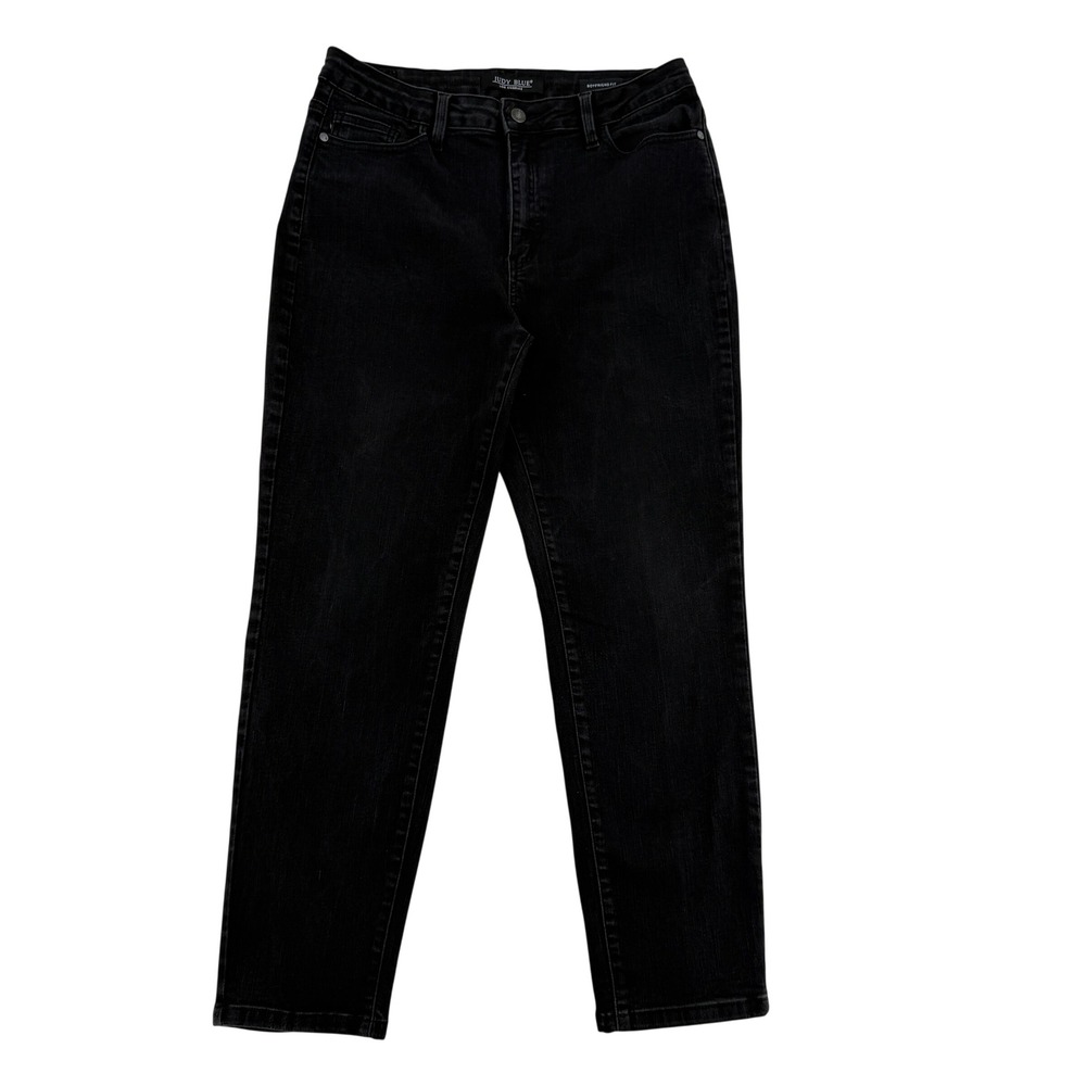 Judy Blue Los Angeles Womens Boyfriend Fit Jeans Black High Rise 13/31 Stretch